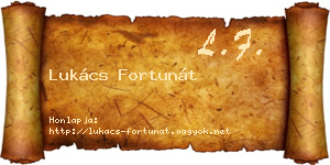 Lukács Fortunát névjegykártya