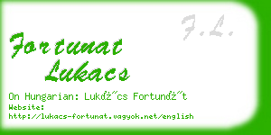 fortunat lukacs business card